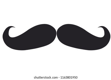 Mustache on white background.
