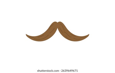 mustache on a white background,