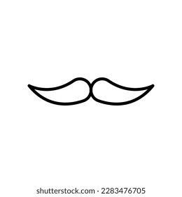 contorno de bigote icono vector bigote material icono vector de vectores para diseño web, aplicación móvil y ui