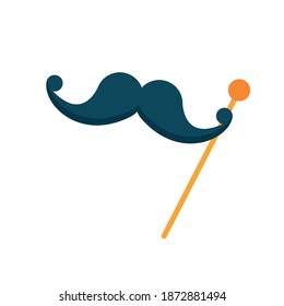 diseño de ilustración vectorial del icono de estilo plano de la parte bigote