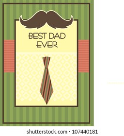 mustache party card. vector illustration