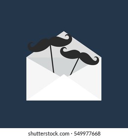 mustache party card. vector illustration