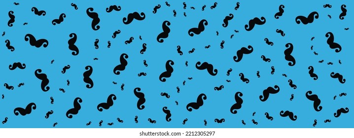 Mustache Pattern banner background  - fathers day background 