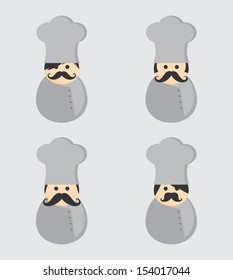 mustache people chef user icon picture avatar portrait