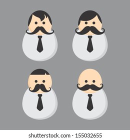 mustache people worker guy user icon picture avatar portrait