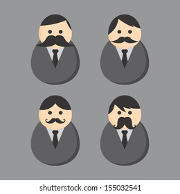 mustache people worker user icon picture avatar portrait