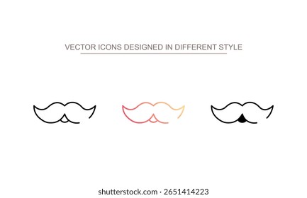 Mustache Prop icon design with white background stock illustration
