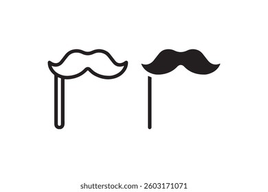 Mustache props icons for photo booth Vector