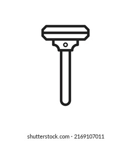Mustache Razor-Umriss-Vektorgrafik