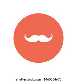 Mustache Retro Style Icon Simple Flat Stock Vector (Royalty Free ...