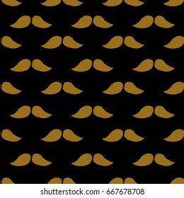 mustache seamless doodle pattern