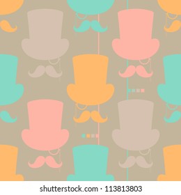 Mustache seamless pattern