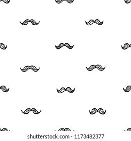 ็Hand-drawn mustache seamless pattern