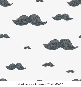 Mustache seamless pattern