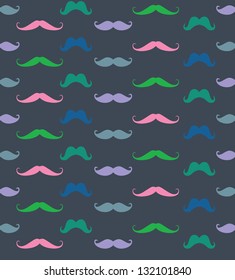 mustache seamless pattern design. vector illustration