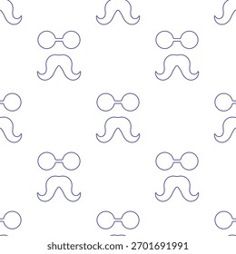 padrão sem emenda de bigode isolado em fundo transparente.