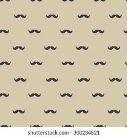 Mustache seamless pattern. Mustache vector background. EPS10 vector retro background.