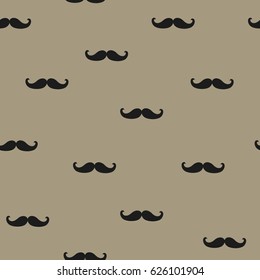 Mustache seamless pattern. Vector background.