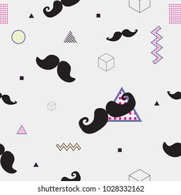 Mustache seamless pattern. vector eps10.