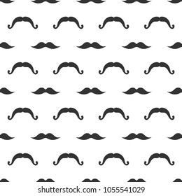 Mustache seamless pattern. Vector illustration.
