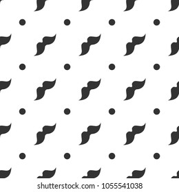 Mustache seamless pattern. Vector illustration.