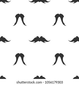 Mustache seamless pattern. Vector illustration.
