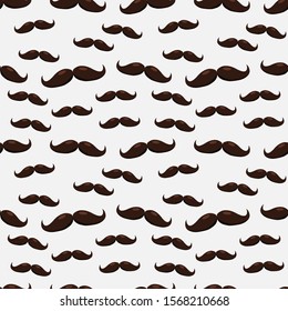 mustache seamless pattern vector illustration background