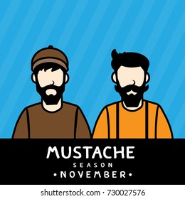 Mustache season vector design.