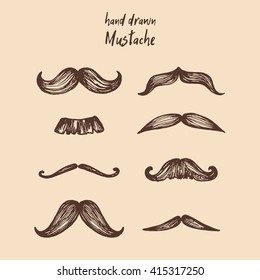 mustache set, collection