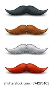 mustache set colored