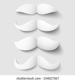Mustache set. Design elements. Vector illustration. Stock vector