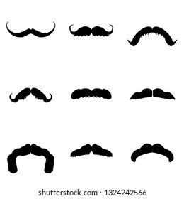 Mustache set vector