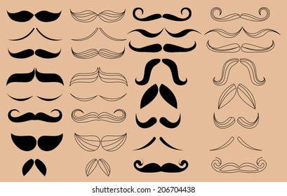Mustache Set Vector