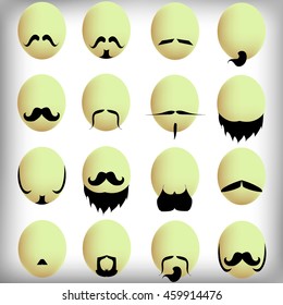 
Mustache set vector
