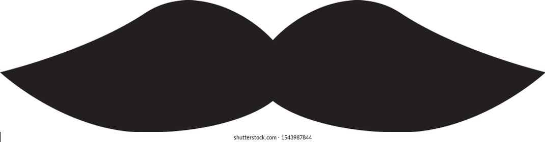mustache shaped icon vector