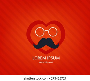 mustache sign - vector illustration