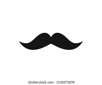 Mustache silhouette isolated