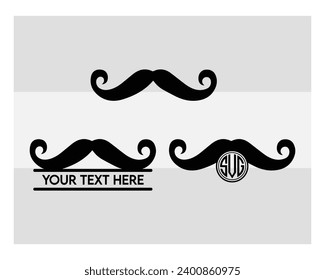 Mustache Silhouette, Mexican Mustache, gentleman, eps, Vector