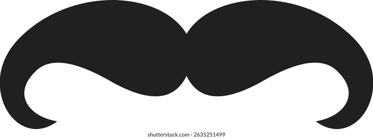 Mustache silhouette vector design. Black mustache icon isolated on transparent background. Vector illustration. - Powered by Shutterstock - Get 15% off with code: PIKWIZARD15