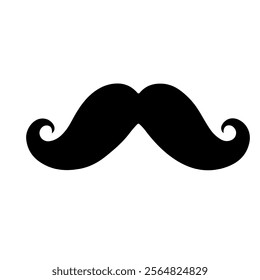 Mustache    silhouette vector icon sign symbol illustration design