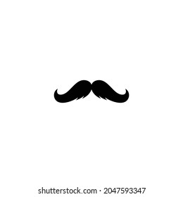 Mustache simple flat icon vector