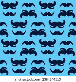 mustache simple vector seamless pattern