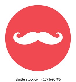 Mustache. Single flat icon color icon