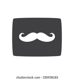 Mustache. Single flat icon. gray icon.
