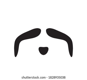 Mustache with a small beard. Vector. A simple item, a mustache for men's design.