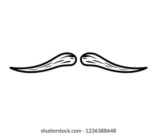 mustache style hipster accessory