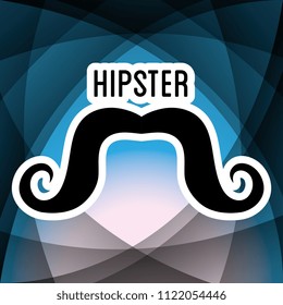 mustache style hipster poster