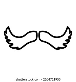 Mustache Styles Flat Icon Isolated On White Background
