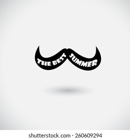 Mustache symbol best summer. Vector