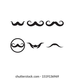 mustache template icon design vector